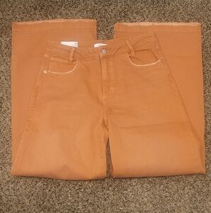 Forever 21 Rust Flare Wide Leg Jeans